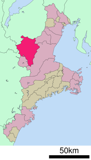 Lage Igas in der Präfektur