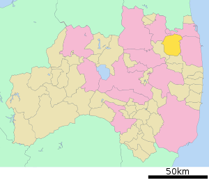 Lage Iitates in der Präfektur