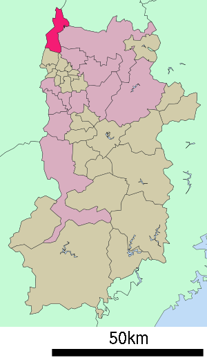 Lage Ikomas in der Präfektur