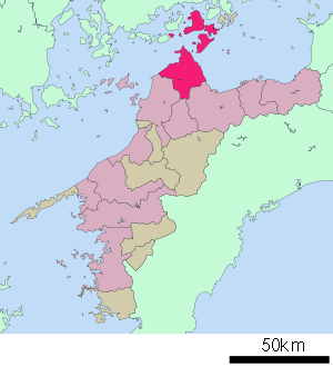 Lage Imabaris in der Präfektur