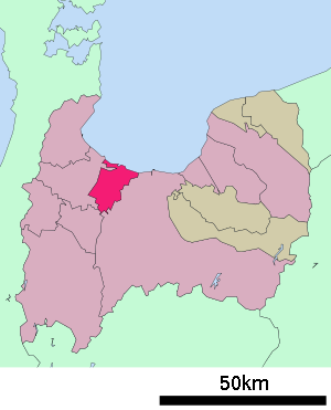 Lage Imizus in der Präfektur