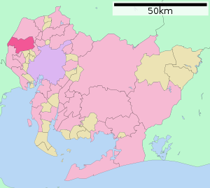 Lage Inazawas in der Präfektur