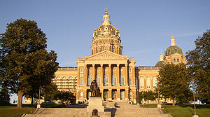 Das Kapitol von Iowa mit seiner goldenen Kuppel