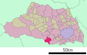 Lage Irumas in der Präfektur