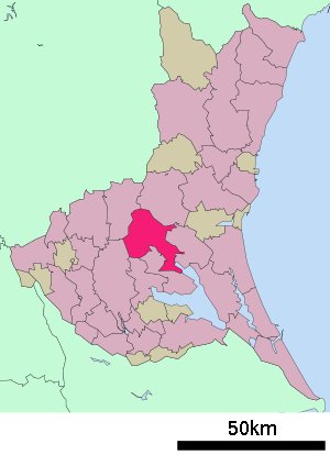 Lage Ishiokas in der Präfektur