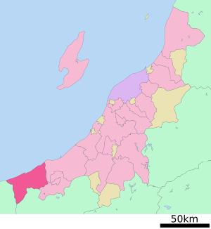 Lage Itoigawas in der Präfektur
