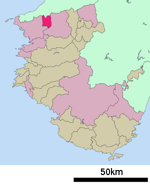 Lage Iwades in der Präfektur