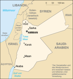 Karte Patriarchal-Exarchat Jordanien