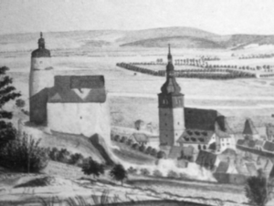 Hausmannsturm und Stadtkirche (1801)