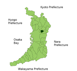 Lage Kadomas in der Präfektur