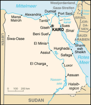 Karte Eparchie Kairo (Syrer)
