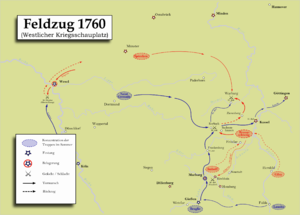 Verlauf der Operationen auf dem westlichen Kriegsschauplatz im Jahre 1760