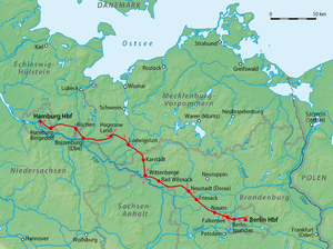 Strecke der Berlin-Hamburger Bahn