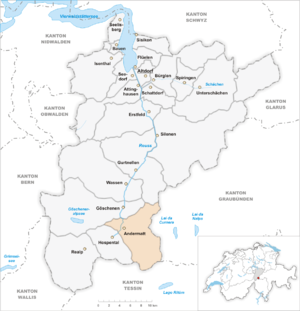 Karte von Andermatt