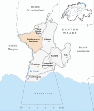 Karte von Bussigny-près-Lausanne
