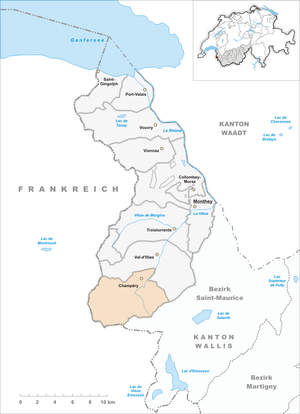 Karte von Champéry