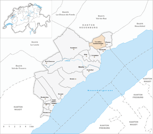 Karte von Corcelles-Cormondrèche