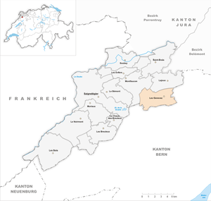 Karte von Les Genevez