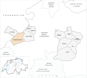 Karte von Metzerlen-Mariastein