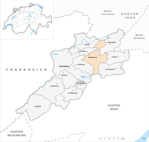 Karte von Montfaucon