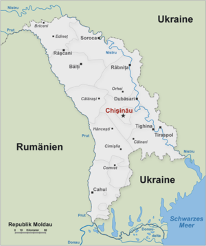 Lage von Chişinău in Moldawien