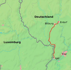 Strecke der Nims-Sauertalbahn