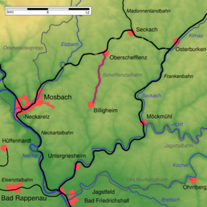 Strecke der Schefflenztalbahn