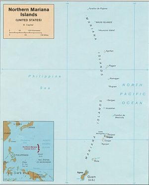 Karte der Marianeninseln