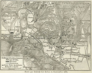 Karte der Schlacht von Sedan