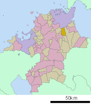 Lage Kawaras in der Präfektur