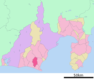 Lage Kikugawas in der Präfektur