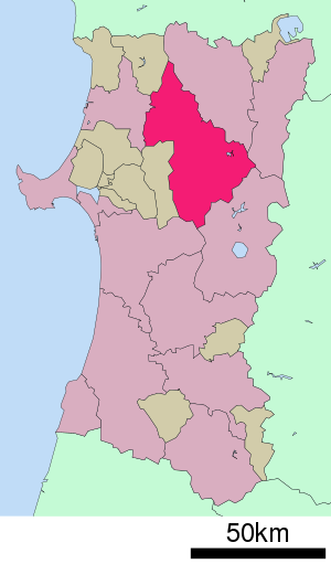 Lage Kita-Akitas in der Präfektur