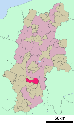 Lage Komaganes in der Präfektur