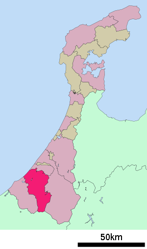 Lage Komatsus in der Präfektur