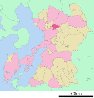 Lage Kōshis in der Präfektur