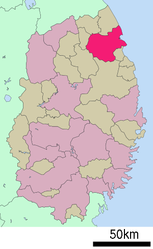 Lage Kujis in der Präfektur