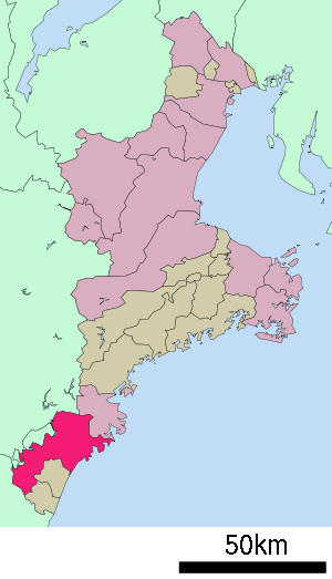 Lage Kumanos in der Präfektur