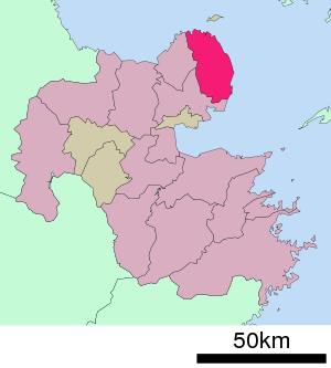 Lage Kunisakis in der Präfektur