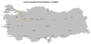 Strecke der Hochgeschwindigkeitsstrecke Ankara–İstanbul