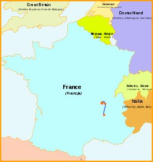 Strecke der LGV Rhône-Alpes