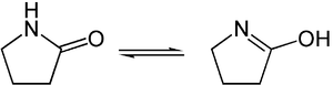 Lactam-Lactim-Tautomerie beim γ-Butyrolactam