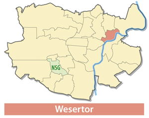 Lage von Wesertor in Kassel