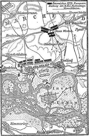 Schlacht bei Aspern am 21. Mai 1809 nachmittags