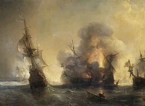 Schlacht bei Lagos (nicht zeitgenössisches Gemälde von Théodore Gudin)