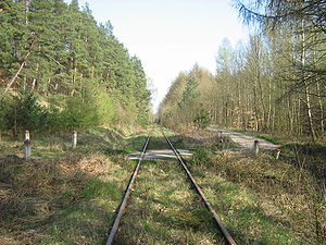 Die ehemalige Bahnstrecke bei Golczewo (Gülzow)