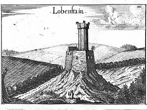 Lobenstein um 1674, Stich von G.M.Vischer