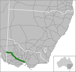 Übersichtskarte Western Highway in Australien