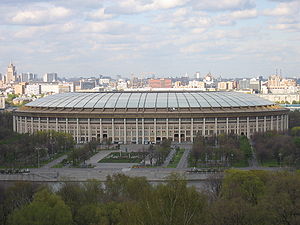 Außenansicht des Luschniki-Stadions