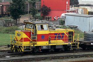 Mak DE 501 als Lok 767 der Eisenbahn und Häfen in Duisburg-Hüttenheim