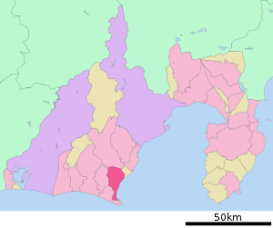 Lage Makinoharas in der Präfektur